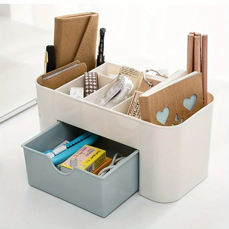 Organisateur de Bureau Plastique Multifonction — Rangement Bureau, École et Maison