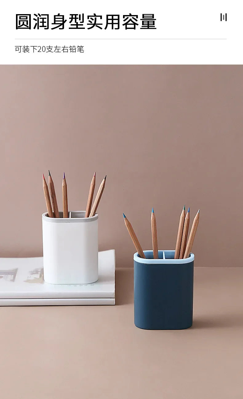 Organisateur de Bureau Multifonction Simple — Porte-stylo et Rangement Papeterie