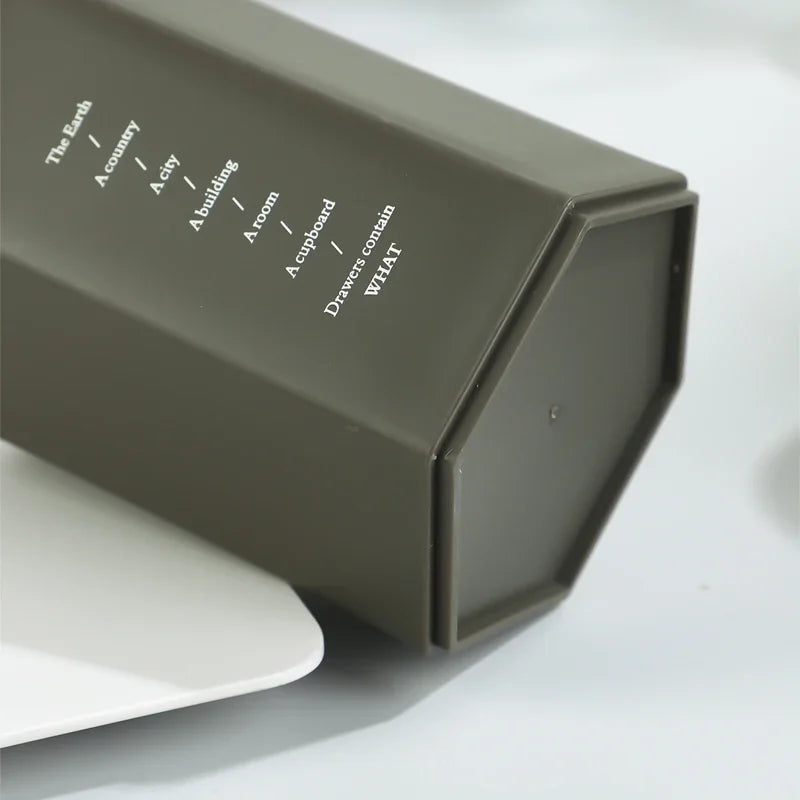 Porte-stylo Hexagonal de Bureau — Rangement Papeterie et Pinceaux Maquillage