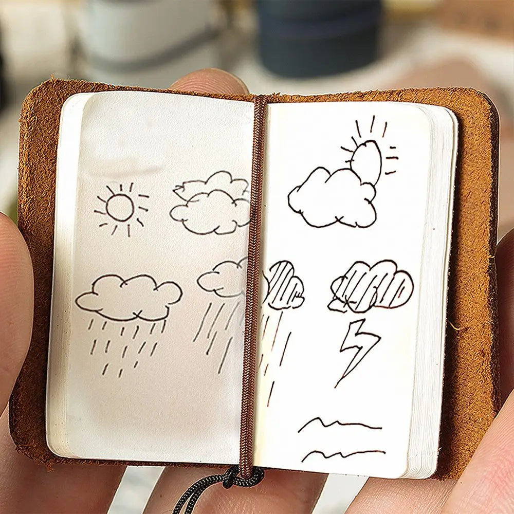 Carnet de Voyage en Cuir Portable — Journal, Notebook et Carnet Artisanal