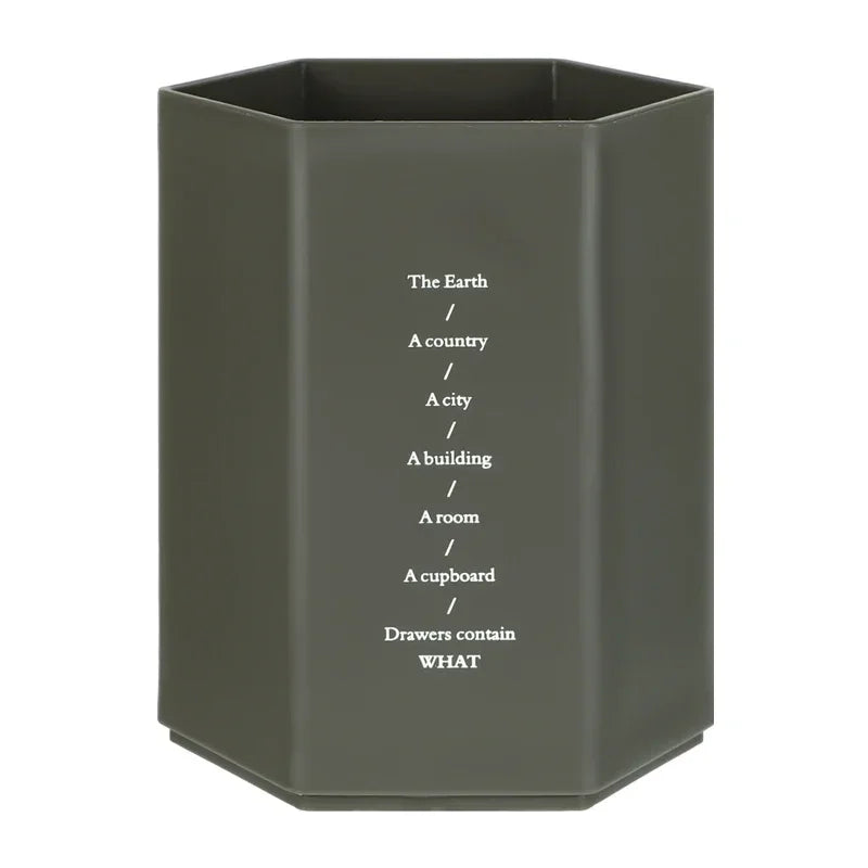 Porte-stylo Hexagonal de Bureau — Rangement Papeterie et Pinceaux Maquillage