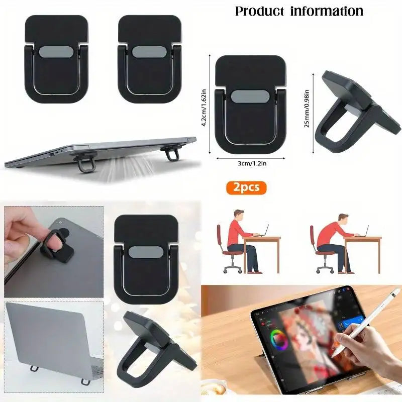 Lot de 2 Mini Supports Ordinateur Pliables — Support Clavier et Ordinateur Portable