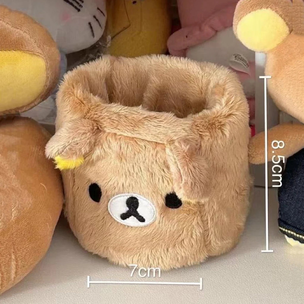 Porte-stylo Peluche Kawaii — Organisateur Bureau Mignon pour Enfants et Adultes
