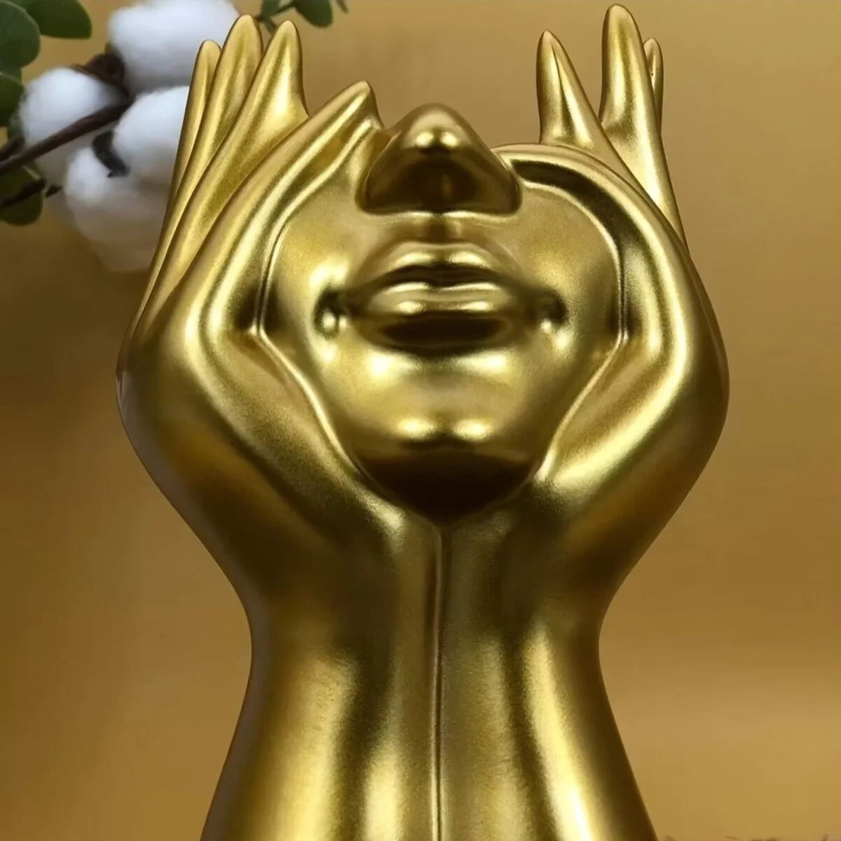 Porte-stylo Décoratif Visage — Vase Sculpture Bureau, Rangement Pinceaux et Stylos