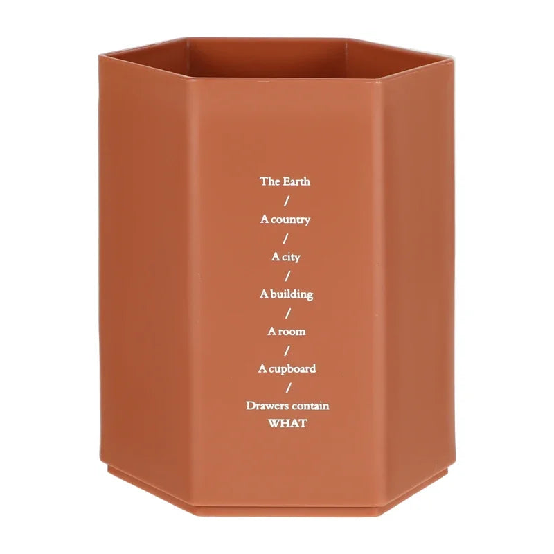 Porte-stylo Hexagonal de Bureau — Rangement Papeterie et Pinceaux Maquillage