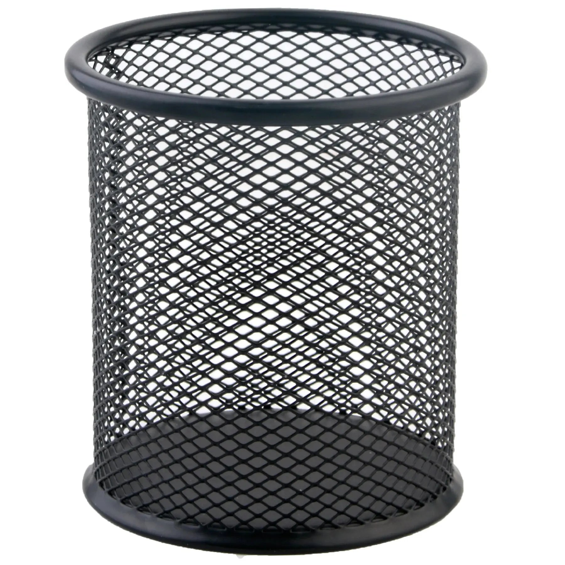Porte-stylo en Métal Grille Carré — Pot à Crayons Solide pour Bureau