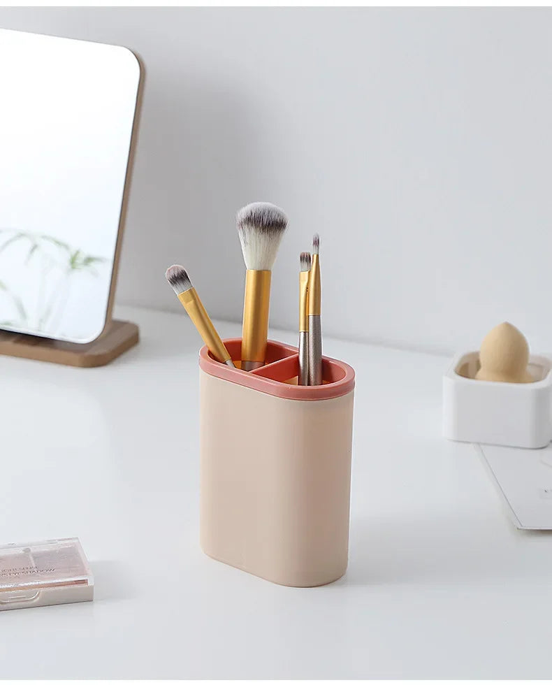 Organisateur de Bureau Multifonction Simple — Porte-stylo et Rangement Papeterie