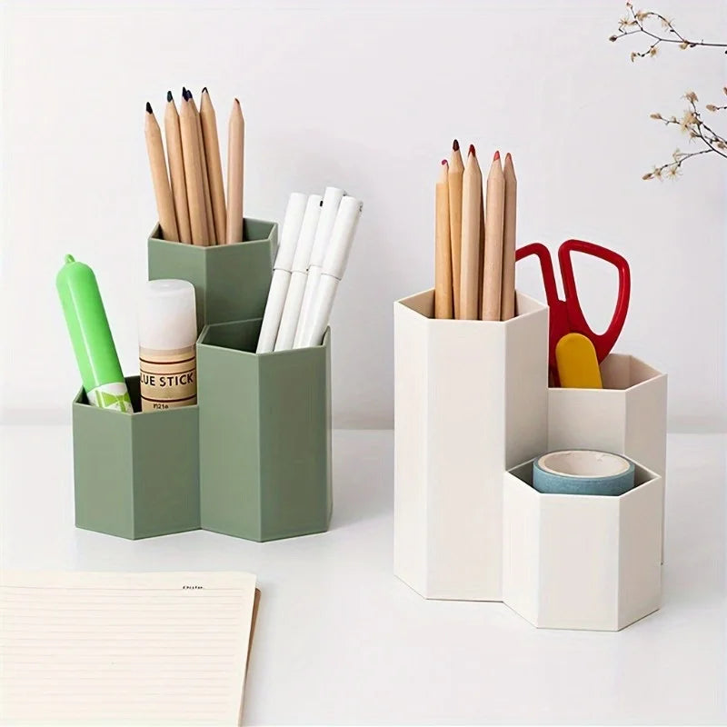 Porte-stylo Transparent — Pot à Crayons Acrylique pour Bureau, Maison et École