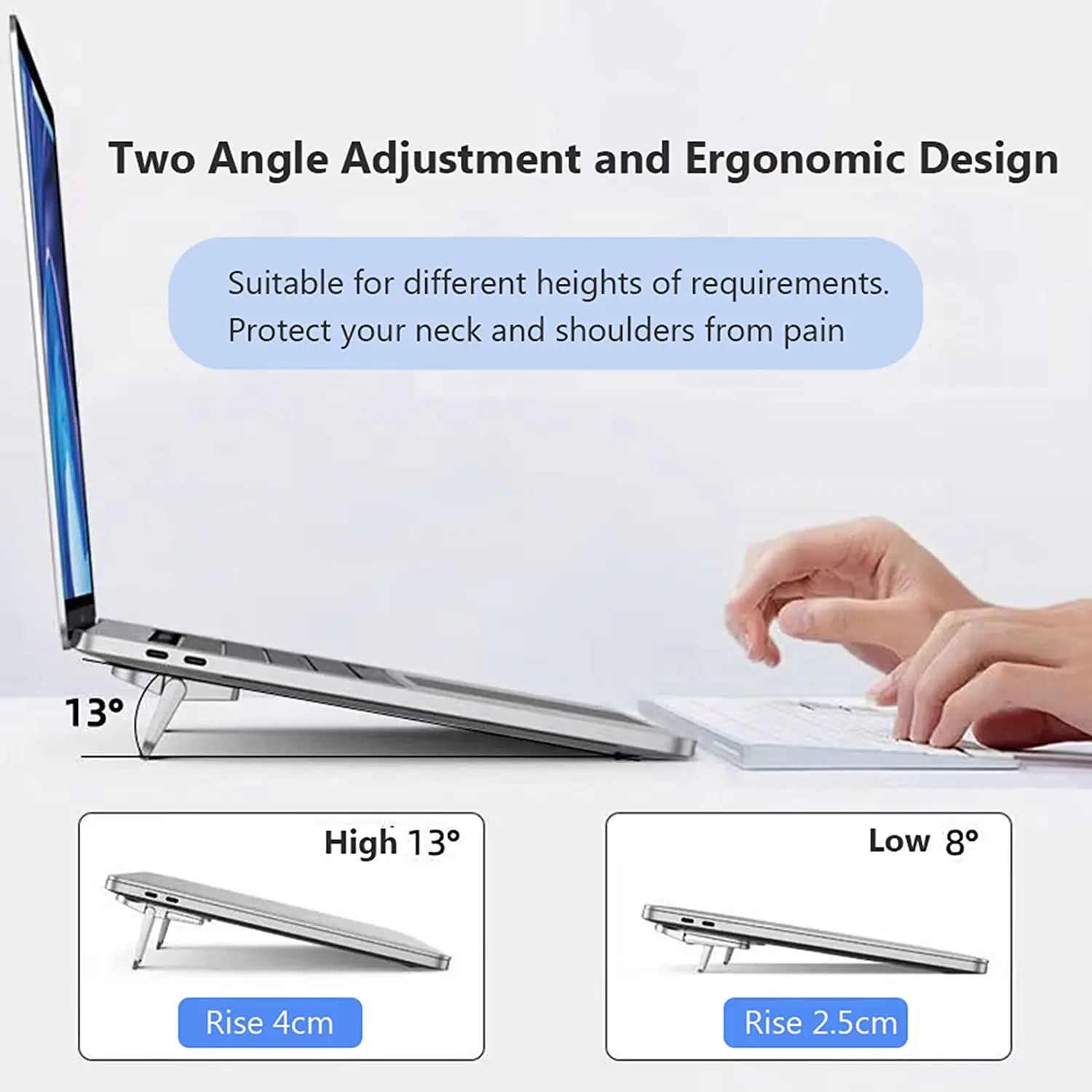Support Ordinateur Portable Mini Jambes Pliables — Compatible MacBook, Huawei, Xiaomi