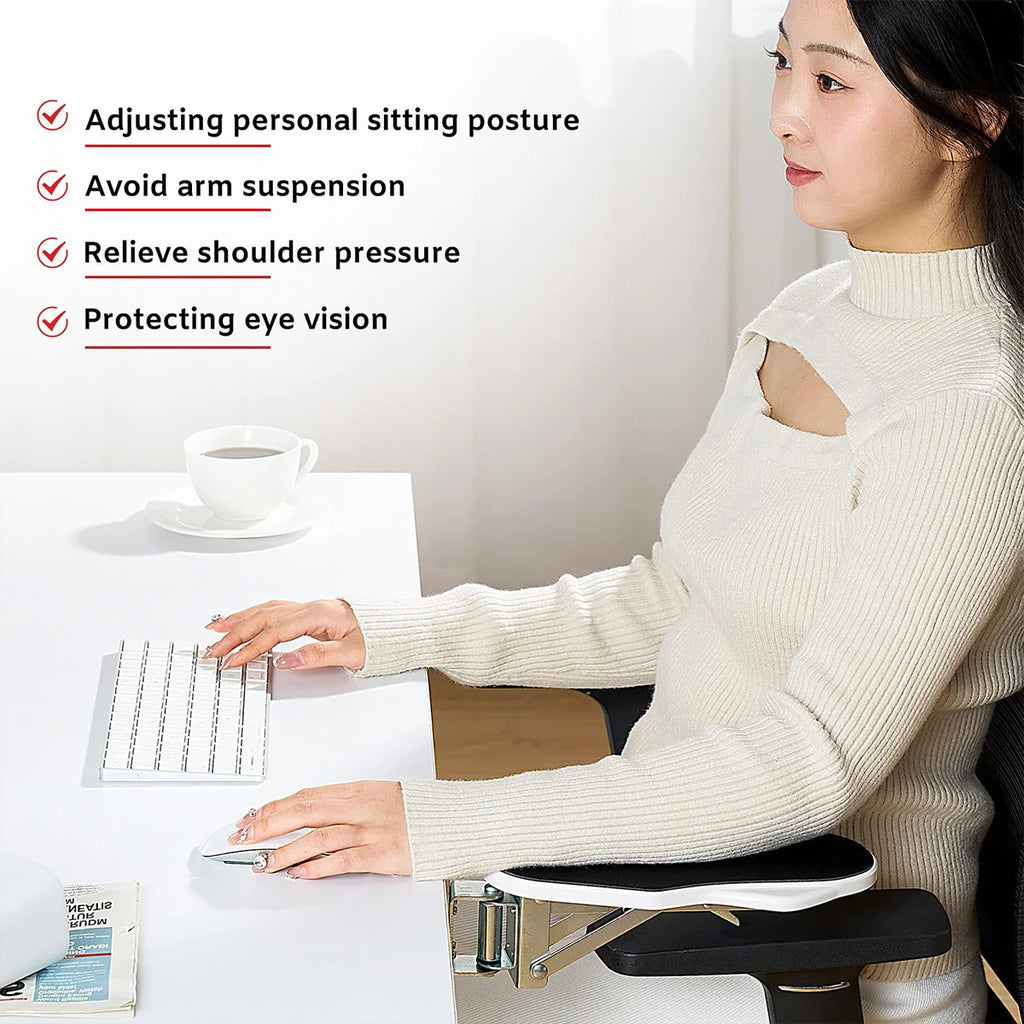 Support de Bras Ergonomique pour Bureau — Pliable, Rotatif, Réglable