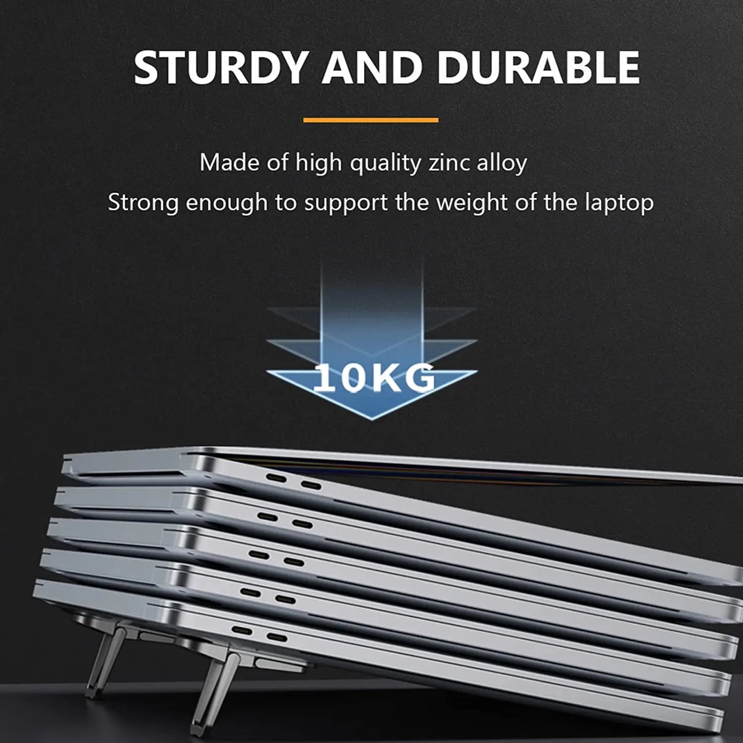 Support Ordinateur Portable Mini Jambes Pliables — Compatible MacBook, Huawei, Xiaomi