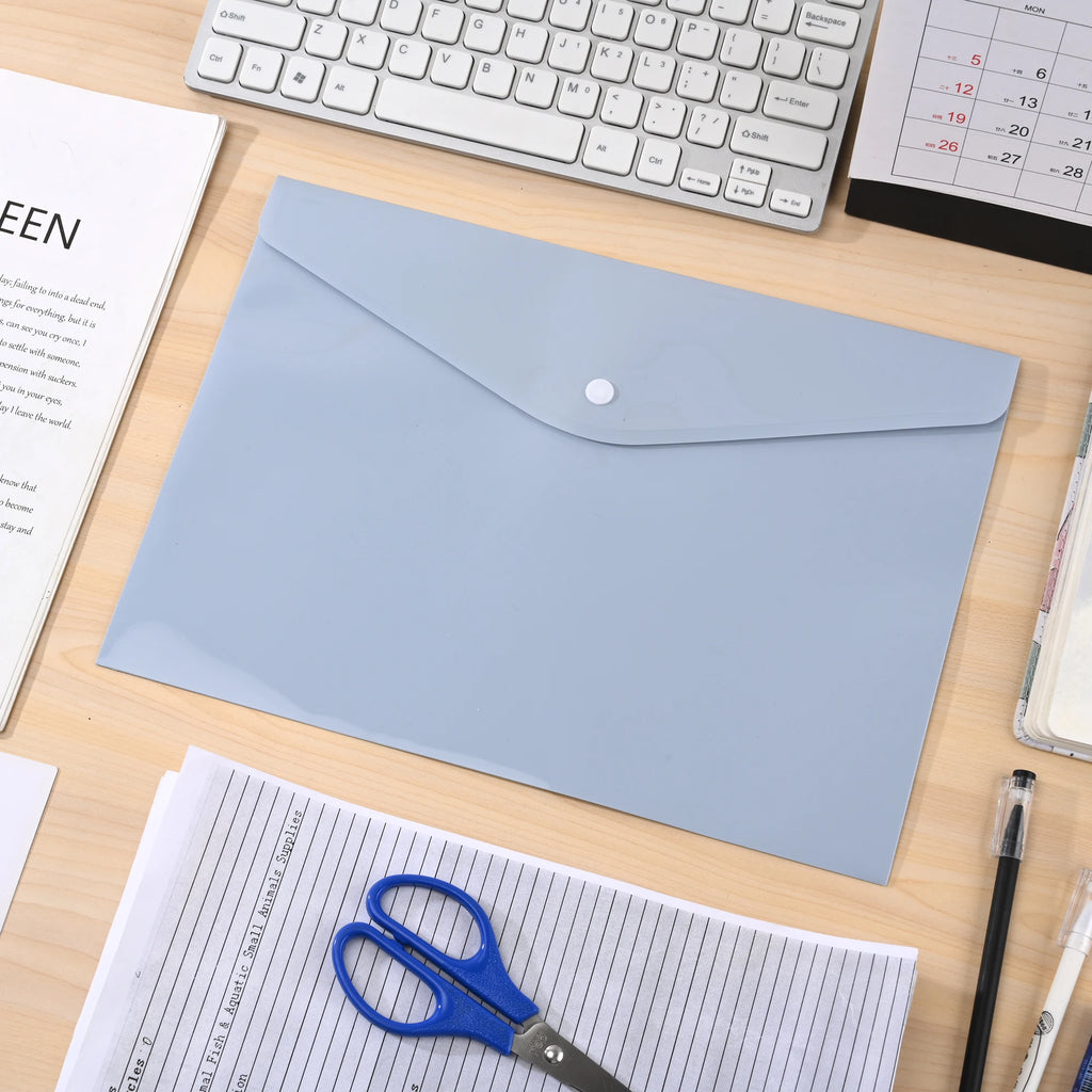 Pochette de Rangement Fichiers A4 en PP — Organisateur Bureau Grande Capacité