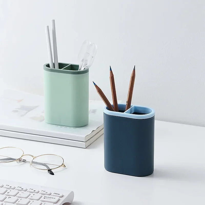 Organisateur de Bureau Multifonction Simple — Porte-stylo et Rangement Papeterie