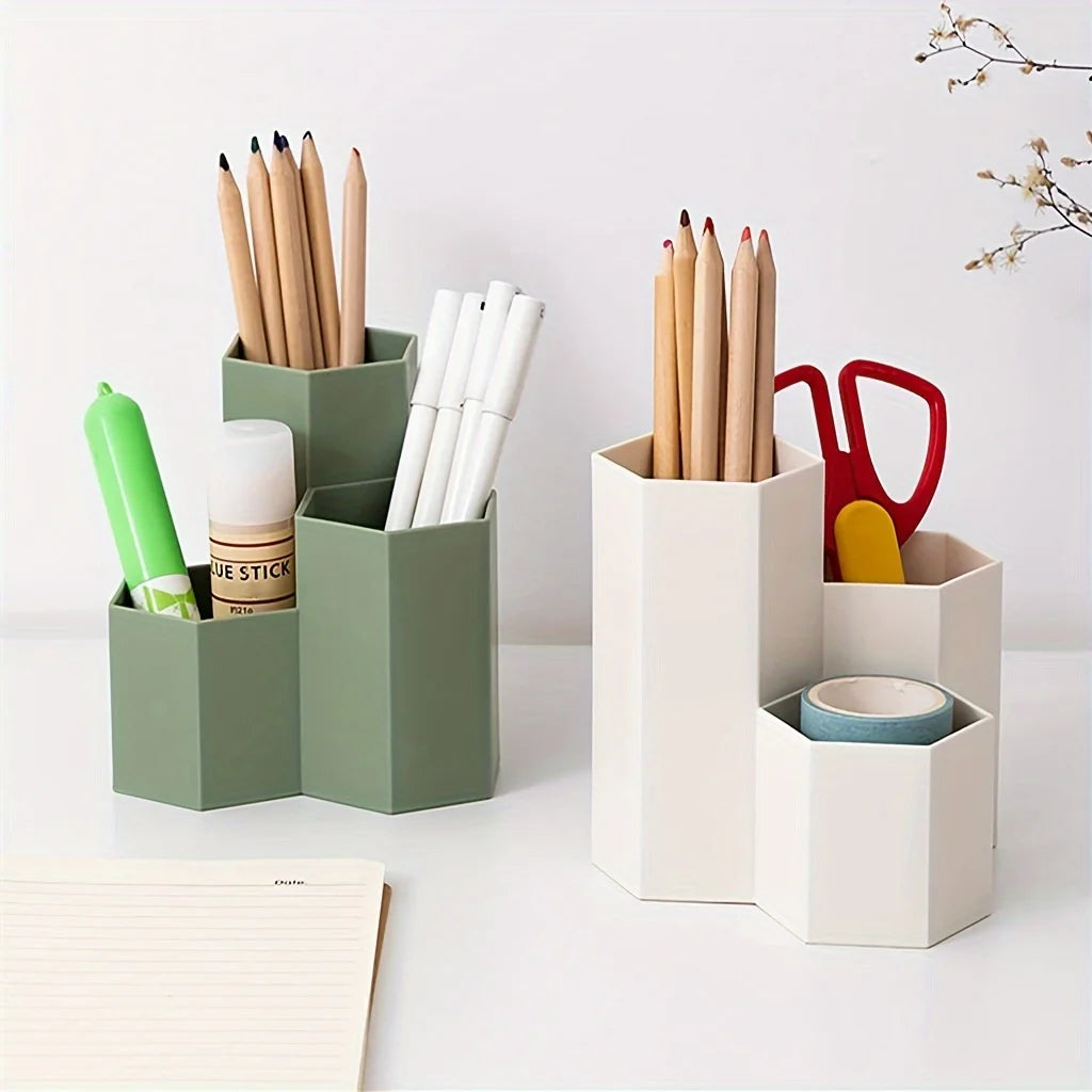 Porte-stylo Transparent — Pot à Crayons Acrylique pour Bureau, Maison et École