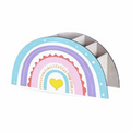 Porte-stylo Arc-en-ciel en Bois — 5 Fentes, Organisateur Pinceaux et Stylos Colorful