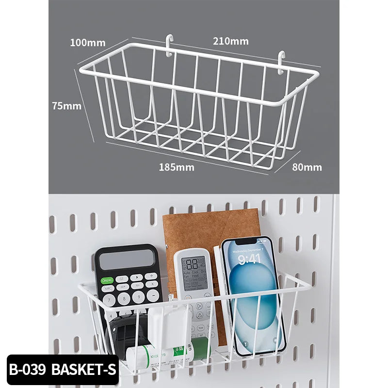 Panneau de Rangement Bureau Vertical Réglable — Rack Papeterie et Figurines Décoratives