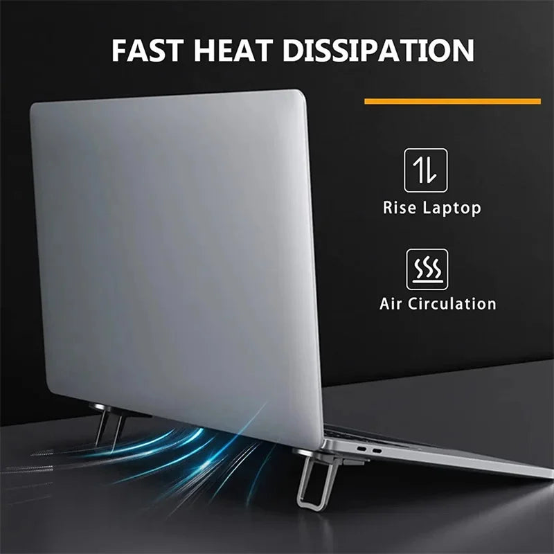 Support Ordinateur Portable Mini Jambes Pliables — Compatible MacBook, Huawei, Xiaomi