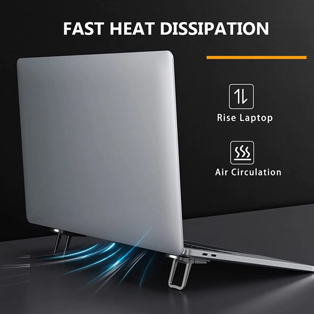 Support Ordinateur Portable Mini Jambes Pliables — Compatible MacBook, Huawei, Xiaomi