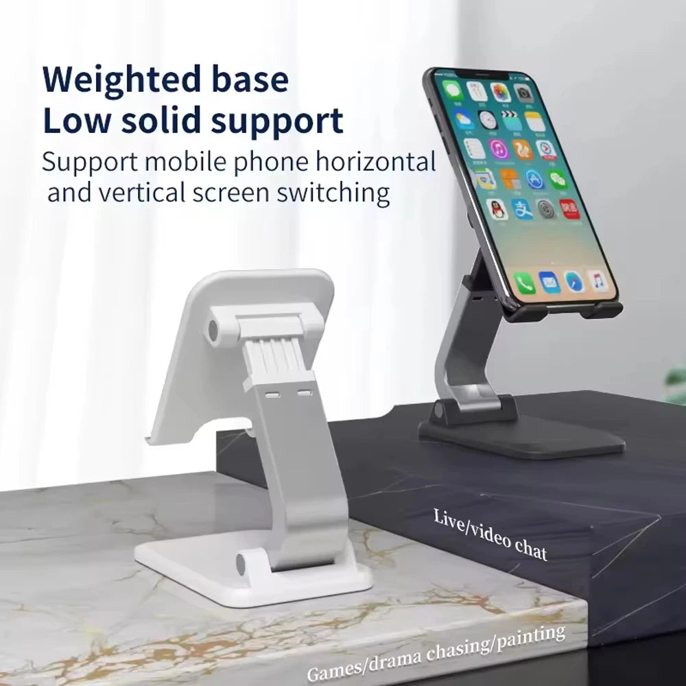 Support Téléphone et Tablette Pliable ABS — Compatible iPad, iPhone, Smartphone