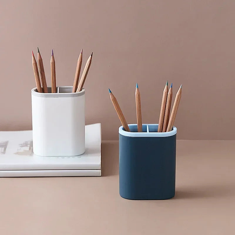 Organisateur de Bureau Multifonction Simple — Porte-stylo et Rangement Papeterie