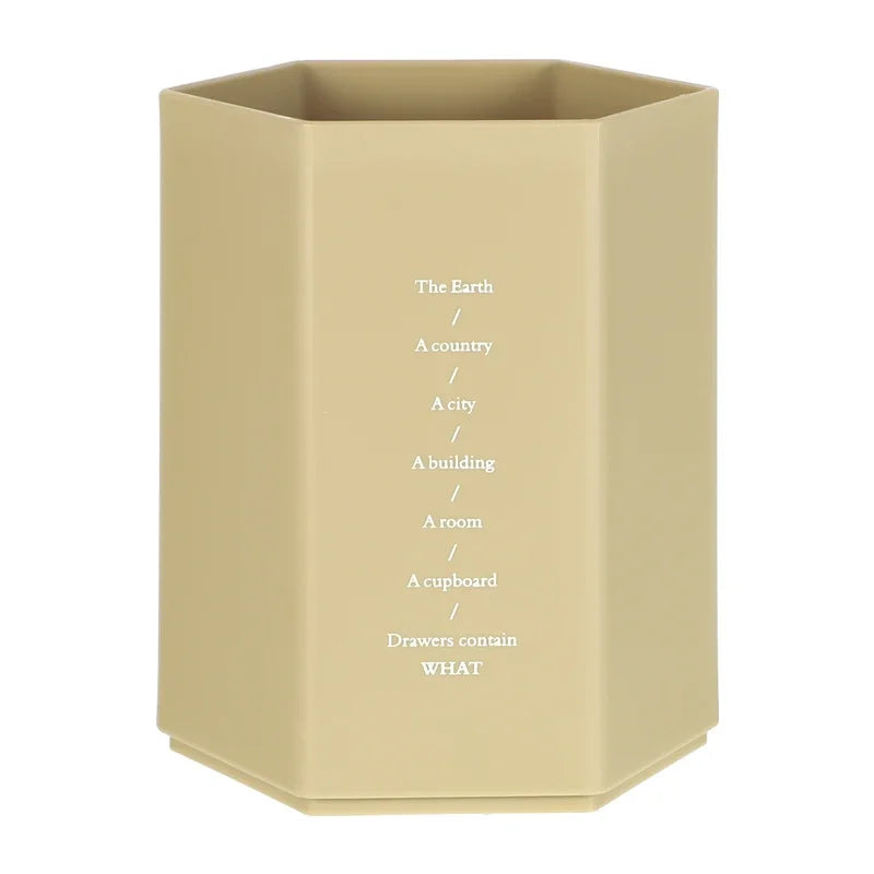 Porte-stylo Hexagonal de Bureau — Rangement Papeterie et Pinceaux Maquillage