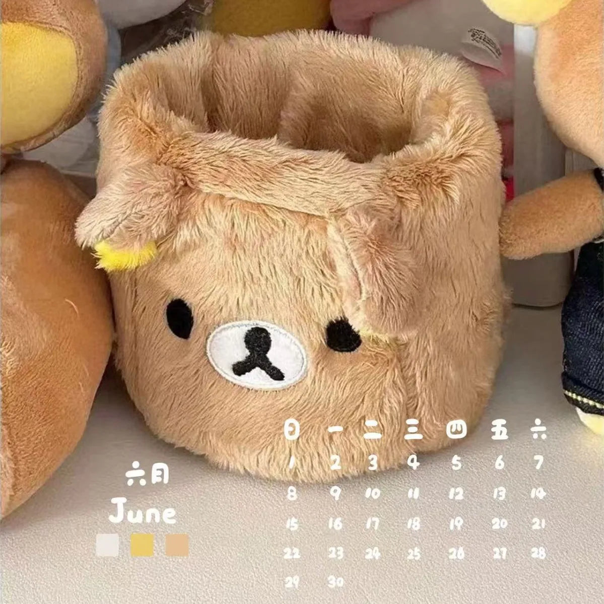 Porte-stylo Peluche Kawaii — Organisateur Bureau Mignon pour Enfants et Adultes