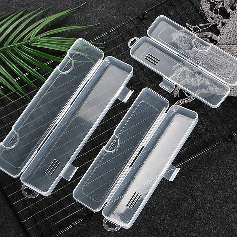 Boîte de Rangement Transparente avec Couvercle — Organisateur Pinceaux, Crayons et Accessoires Cuisine