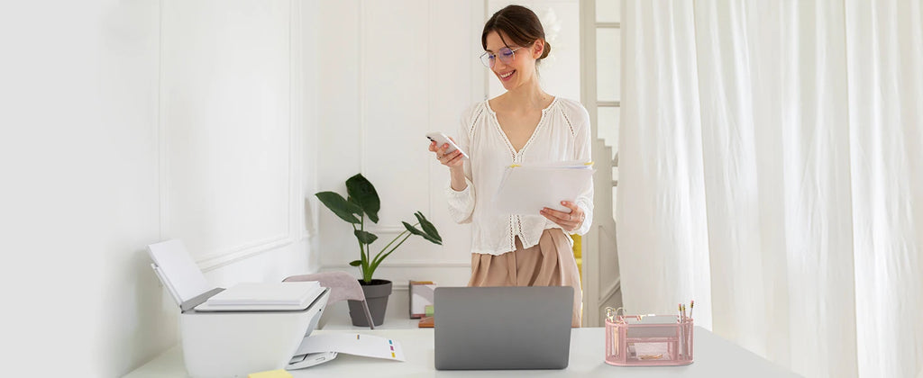 Organisateur de Bureau en Grille Métallique — 9 Compartiments avec Tiroirs et Porte-stylo