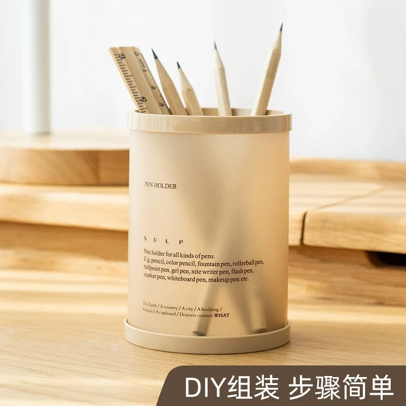 Porte-stylo Cylindrique Démontable — Rangement Papeterie Bureau, École et Cadeau Enseignant