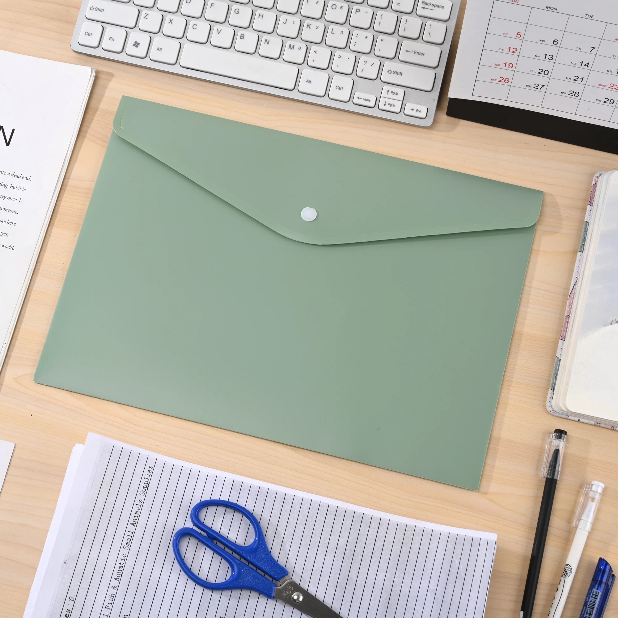 Pochette de Rangement Fichiers A4 en PP — Organisateur Bureau Grande Capacité