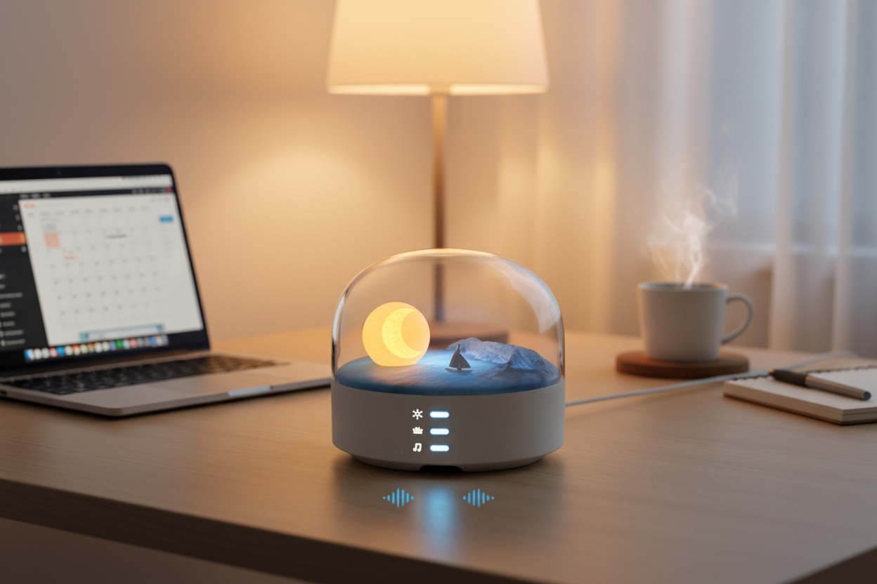 Veilleuse lune lifestyle bureau