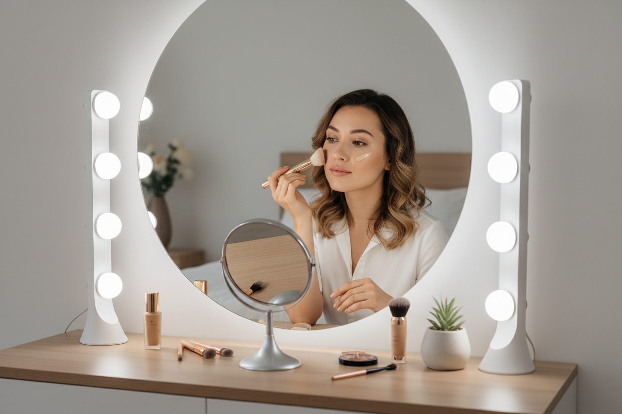 Anneau lumineux maquillage