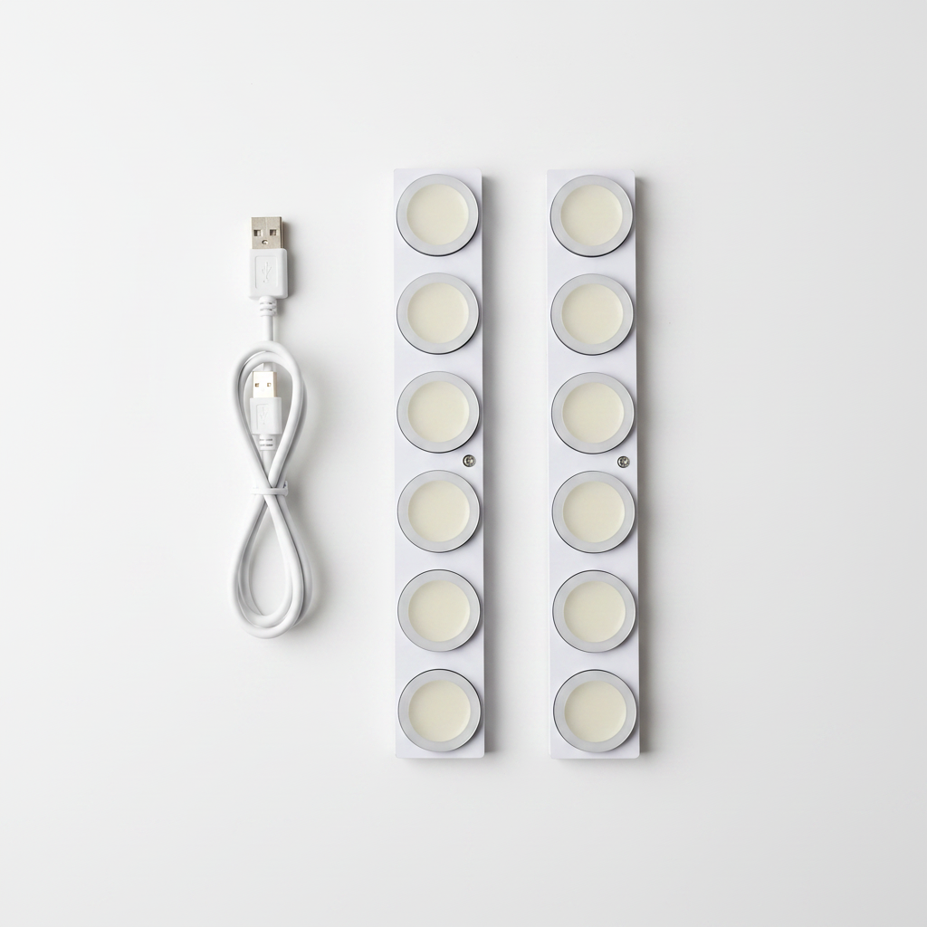 Anneau lumineux flat lay