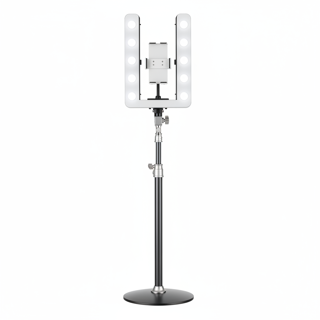 Anneau lumineux support téléphone
