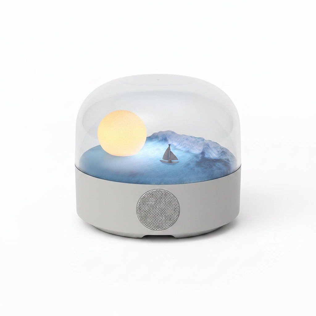 Veilleuse lune détail enceinte