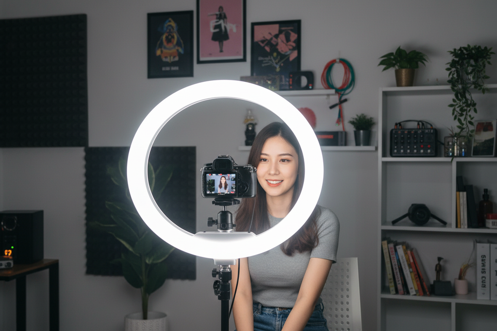 Anneau lumineux YouTuber