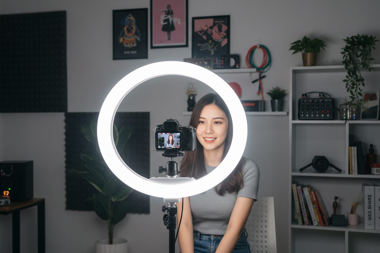 Anneau lumineux YouTuber